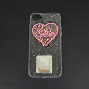 Good Quality Transparent Heart Design Mobile Phone Shell For Ladies