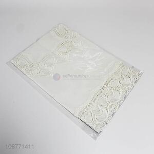 Factory custom luxury pierced embroidered table cloth