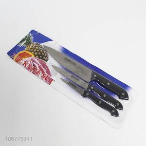 High Sales 3PCS Plastic Handle Stainless Steel Fruit Knife