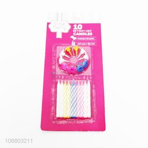 Wholesale 10 Pieces Birthday Candle With Holder