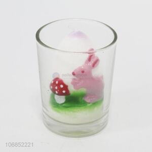 Creative Design Decorative Craft Candle With Glass Cup
