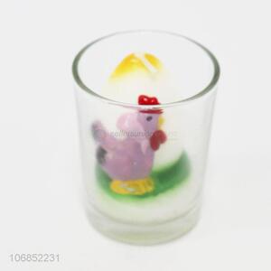 New Design Decorative Craft Candle With Glass Cup