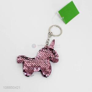 Suitable price cute sequin unicorn key chain bag pendants