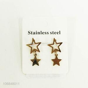 New design star shaped stud earrings for women fashion lady