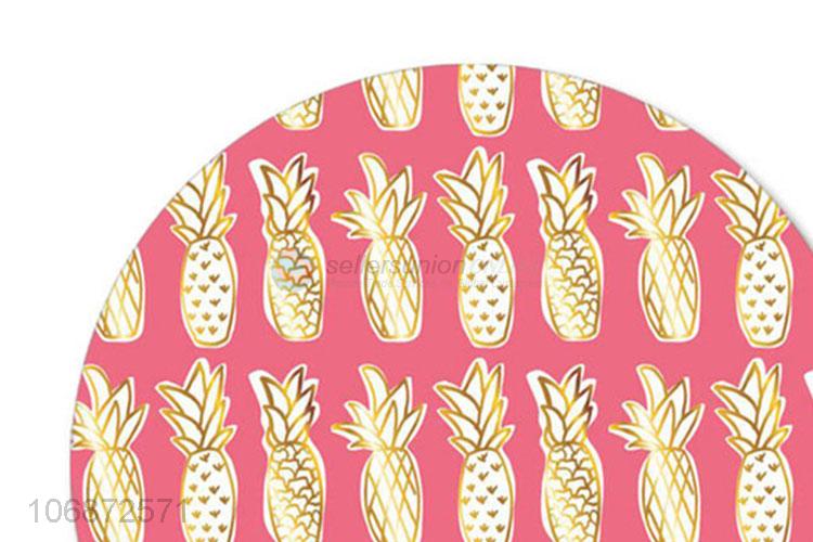 Factory Proformation Pineapple Pattern Printed Round Gamer Mouse Pad