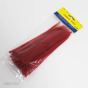 Good Quality 100 Pieces Red Plastic Cable Ties