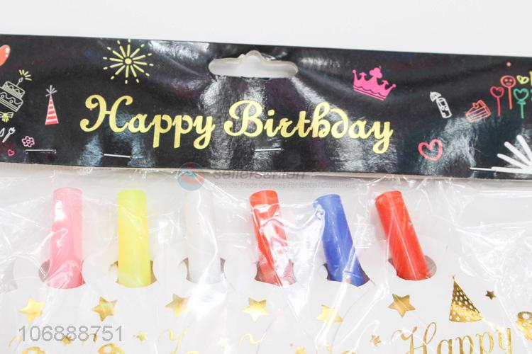 Best selling birthday party decoration paper whistle blowouts