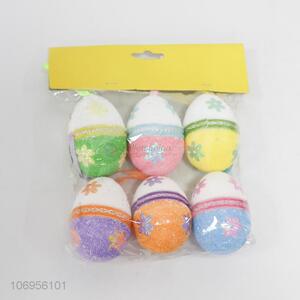 Customizable logo Easter ornaments 6pcs colorful foam Easter eggs