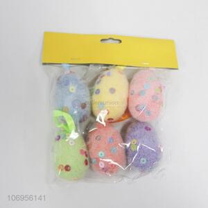 China manufactuer 6pcs exquisite foam Easter eggs for decoration