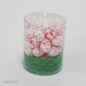 Promotional cheap colorful foam Easter eggs and grass for decoration