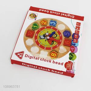 Good Quality Educational Wooden Digital Clock Bead