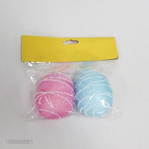 China supplier Easter decoration supplies 2pcs foam eggs