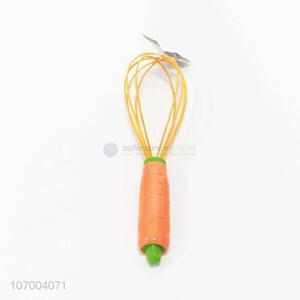 Good quality cute carrot design silicone egg whisk egg beater