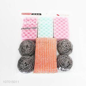 Hot sale cleaning set cleaning sponges scouring pads cleaning balls