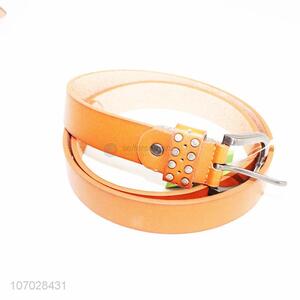 Top quality personalized ladies pu material belt with rivets