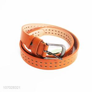 New design hollowed-out ladies pu material belt