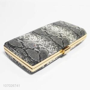 New products python snake skin pu leather evening bag