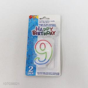Good Factory Price Happy Birthday Candle Number 9 Cake Candle