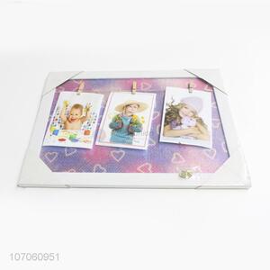Wholesale Color Printing Photo Frame With Photo Clips
