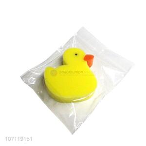 Good price cute duck shape kids bath sponge bath scrubber
