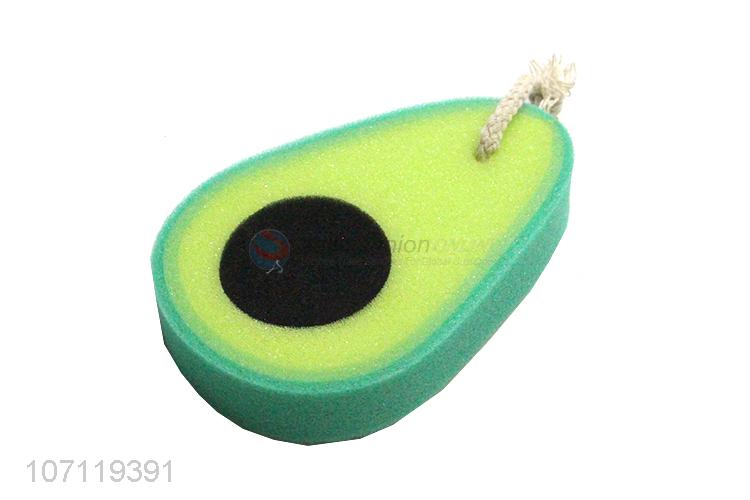 Unique design avocado shape children bath sponge exfoliating sponge