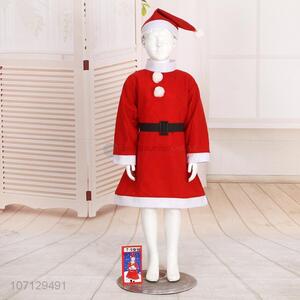 Custom Girls Christmas Dress Fashion Santa Claus Costume Suit
