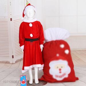 Wholesale Christmas Party Fancy Dress Santa Claus Costume Suit For Girls