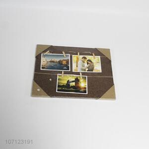 Reasonable price photo picture frame pendants wood clip photo frame