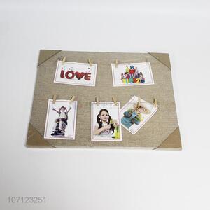 New style photo picture frame pendants wood clip photo frame