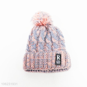 Premium quality women fashion winter warm knit hat cute hat