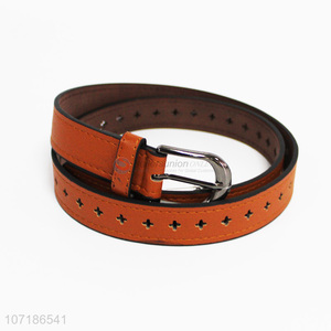 Good quality new design pu leather belt ladies pin bucklet belts