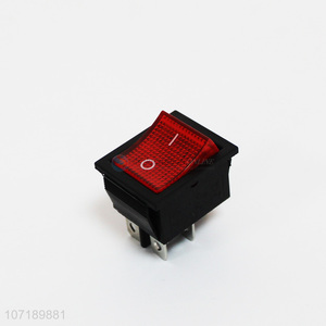Factory Price ON-OFF Red illuminated 4 Pins Lamp Rocker Switch