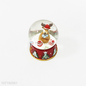 New design 65# glass resin Christmas snow ball promotional gifts