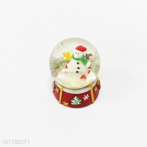 Promotional cheap 65# glass resin Christmas snow ball Christmas ornaments