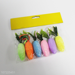 Most popular colorful glitter foam carrots Easter hanging ornaments