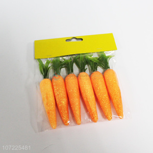Wholesale Easter hanging decoration artificial glitter carrots foam carrots
