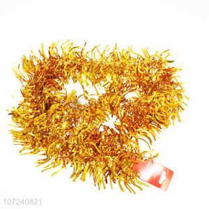 Good quality yellow Christmas decoration top garland