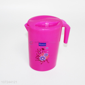 Wholesale fashion flower printed plastic water jug water pitcher
