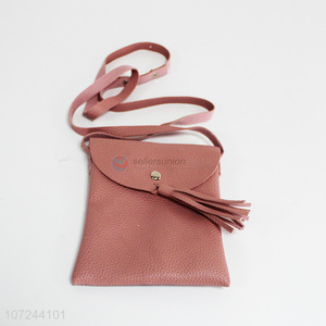Hot sale women pu leather mobile phone bag with tassels
