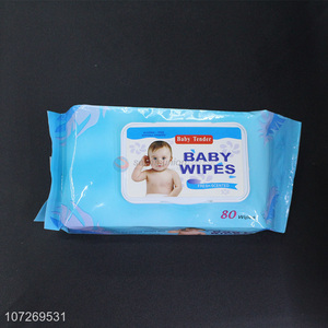 Lowest Price 80Pcs Soft Fresh Scented Baby Cleaning Wipes
