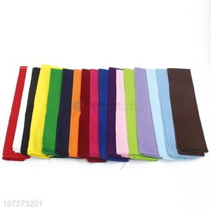 Suitable price solid color pure cotton handkerchief adults bandana