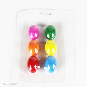 Hot selling 6 colors egg shape crayon for kids drawing