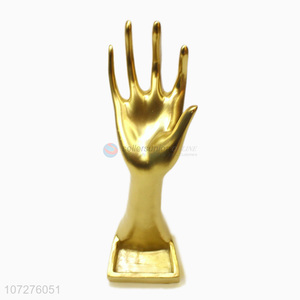 Factory price home decoration gold hand shape jewelry display holder