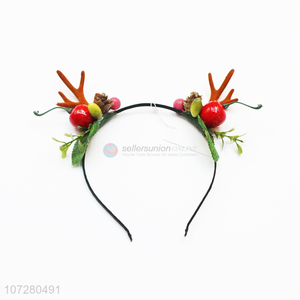Factory Wholesale Women Girls Xmas Deer Elk Antler Flower Hairband Headband