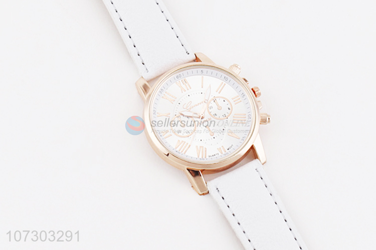 Good Sale White Watchband Watches Soft Wrist Watch