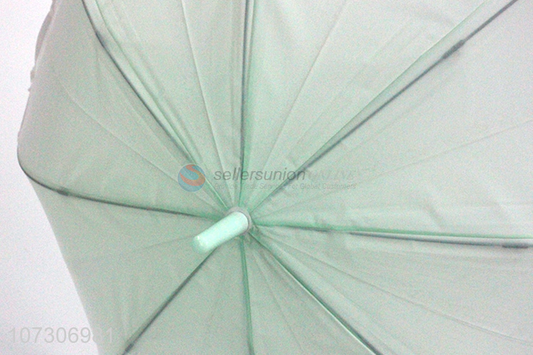 New products fresh mint green anti-rust staight umbrella