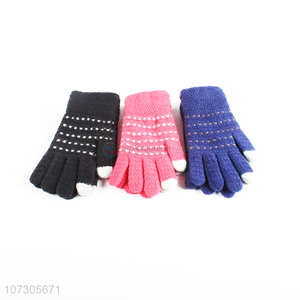 Hot product multicolor warm soft winter gloves