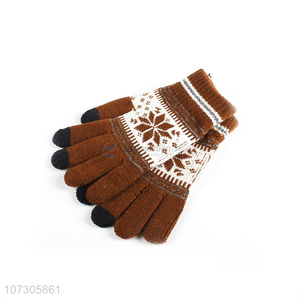 New design soft knitted gloves with cheap price
