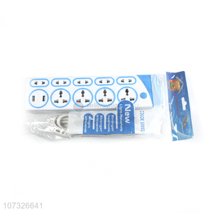Most popular 2 pin 3 pin extension cables socket with switch & 2 usb ports