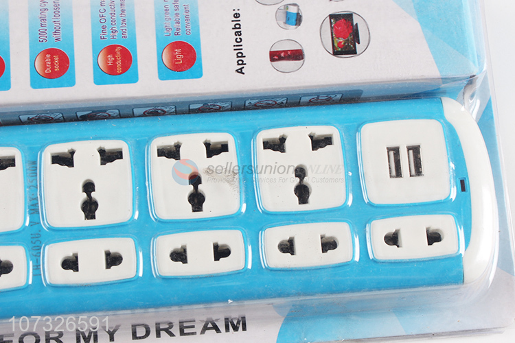 Best selling 2 pin 3 pin electrical switch socket power strip with 1 usb port